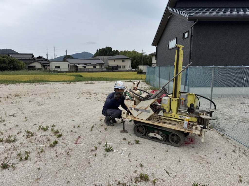 家を建てる前に地面の中を調べる。防府市で地盤調査を行いました